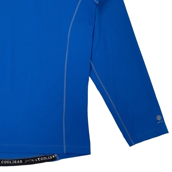 Coolibar Long Sleeve T Shirt Mens XXL Performance UPF 50+ Stretch Shirt Blue - Picture 4 of 13